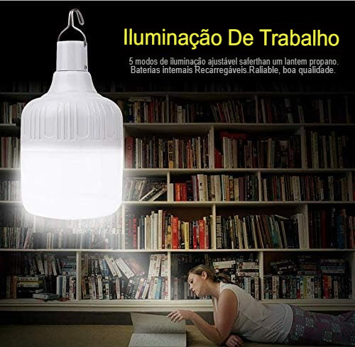 Lâmpada Led Emergência Recarregável Usb