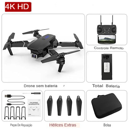 Mini Drone E998 Pro Com Câmera Dupla 4k Full Hd Wifi
