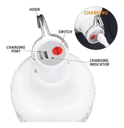 Lâmpada Led Emergência Recarregável Usb